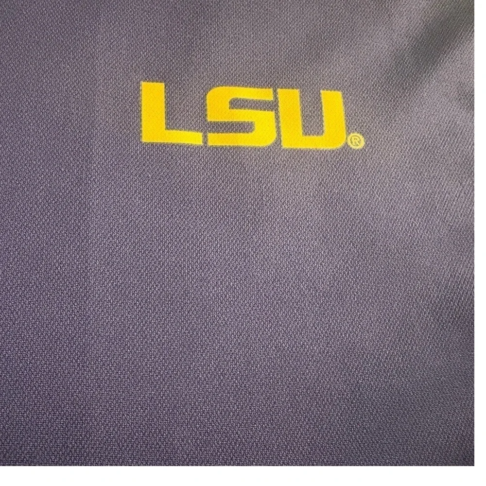 Nike LSU Tigers Varsity Polo Mens XXL Purple Dri-FIT Short Sleeve Shirt M51300‎
